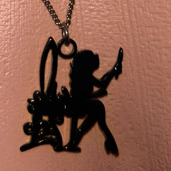 Betsey Johnson vanity lipstick Marilyn Monroe necklace silhouette Barbie N59